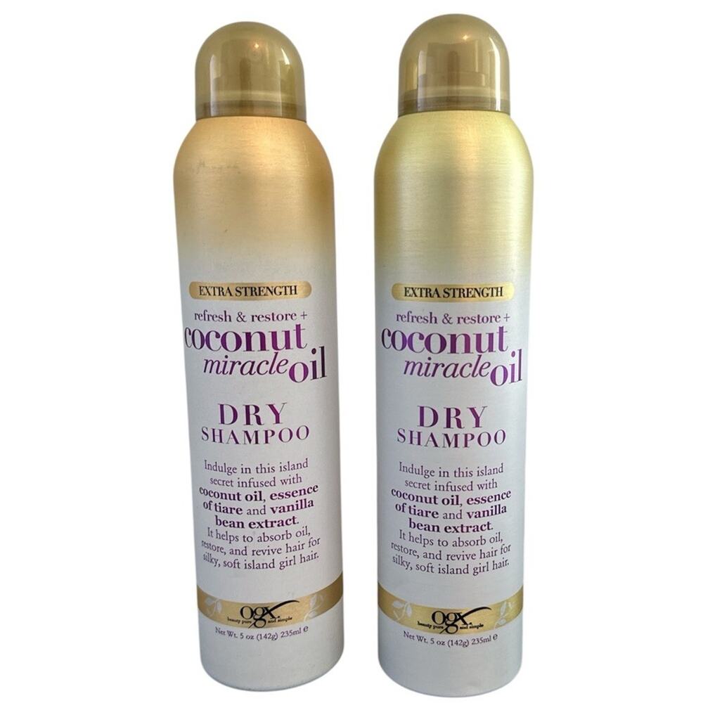 2X OGX Extra Strength Refresh Restore + Dry Shampoo, Coconut Miracle Oil 5 oz ea